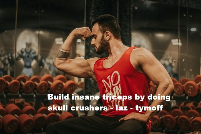 build insane triceps by doing skull crushers - laz - tymoff